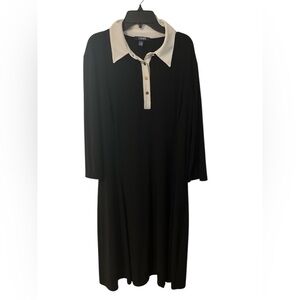 Chaps Black and White Dress